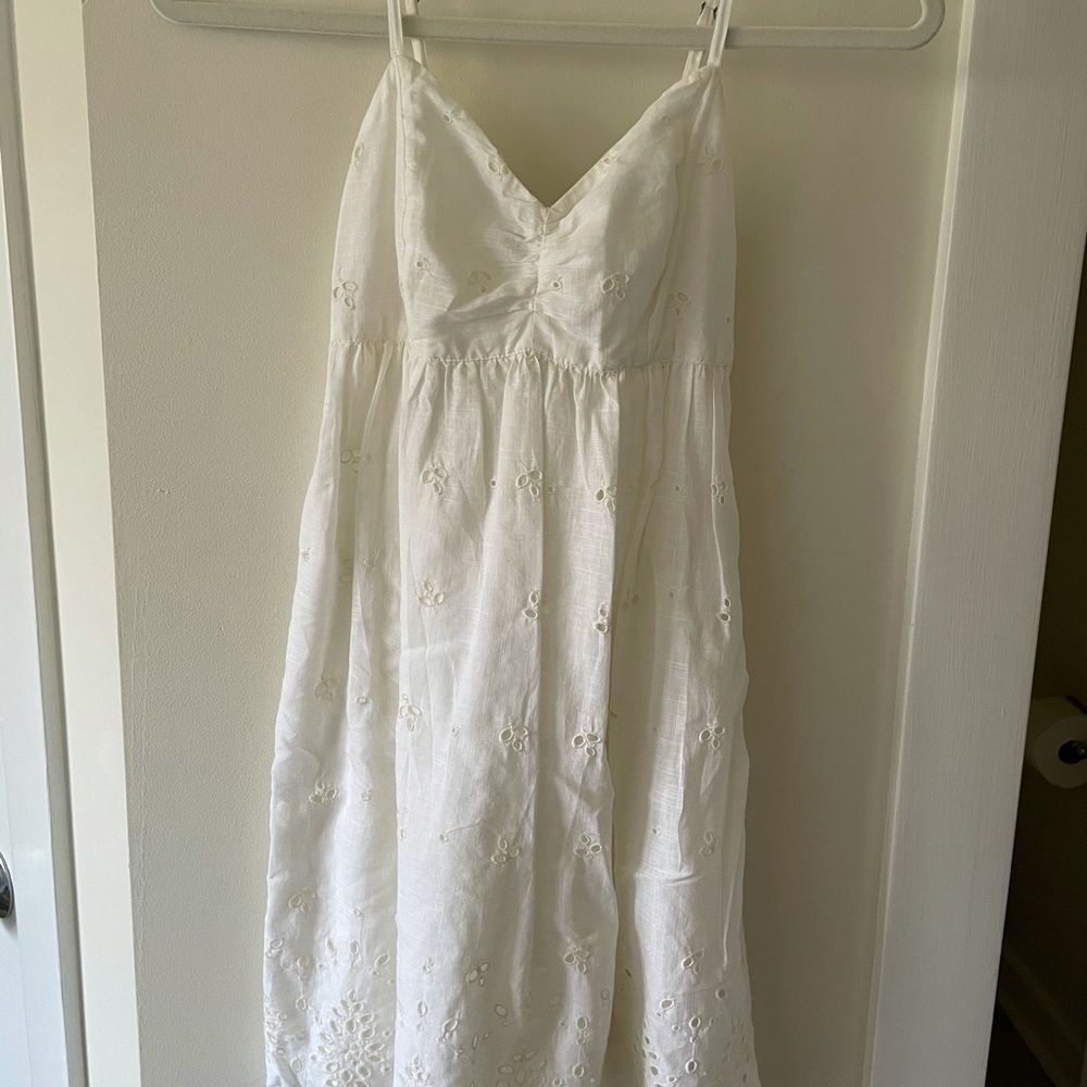 White eyelet dress